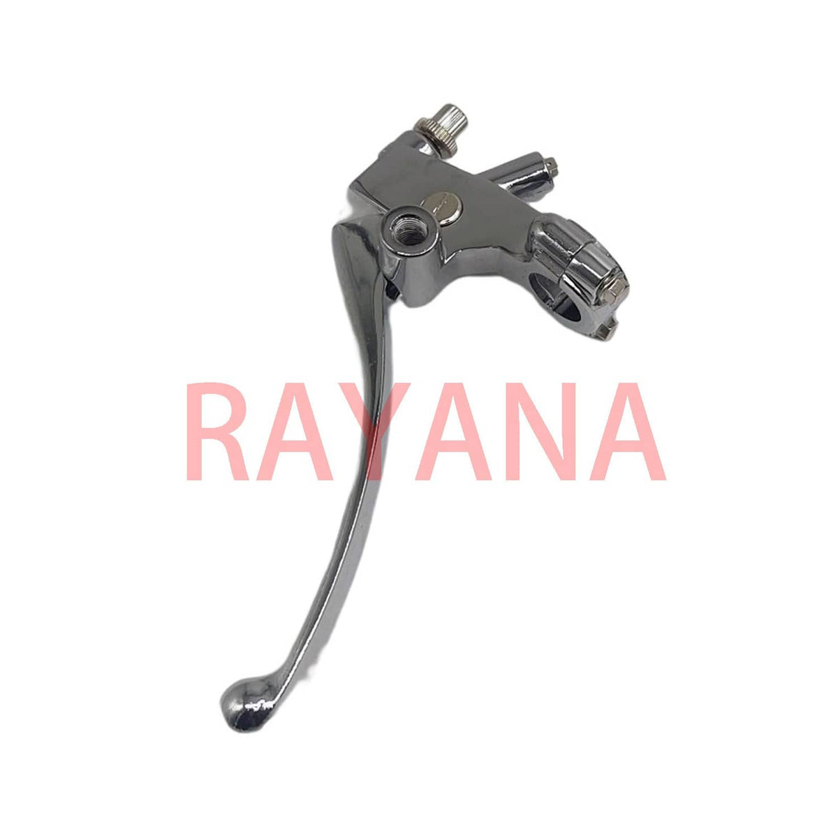 Silver left clutch lever and perch assembly with long curved lever