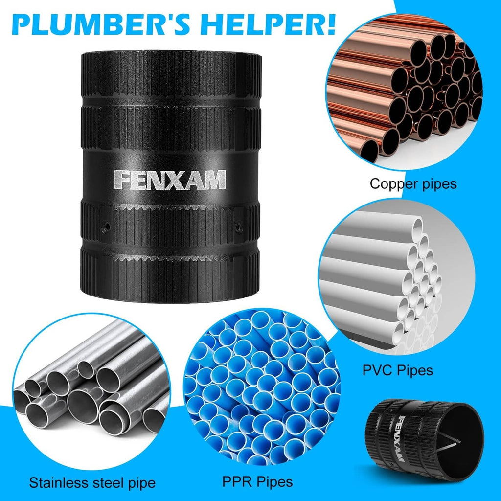 Black FENXAM pipe reamer tool for copper and PVC pipe ends