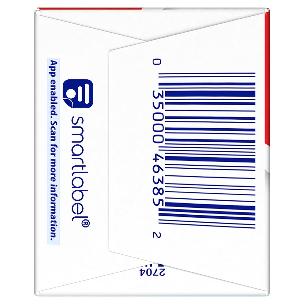 Colgate Total whitening toothpaste box panel with barcode and lot code