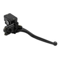 Black front brake master cylinder assembly with long lever and mounting bolts