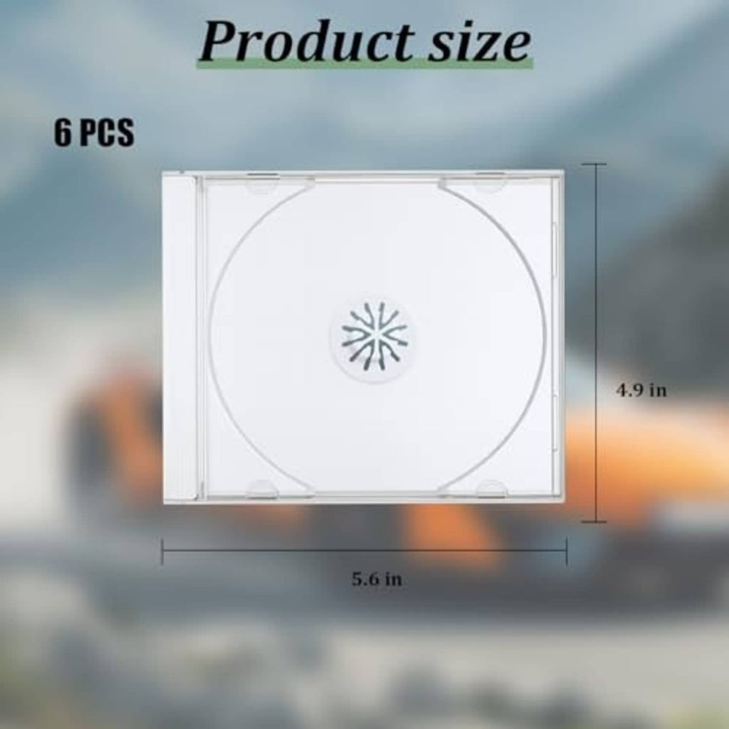 Clear single-disc CD jewel case with white plastic frame and disc inside