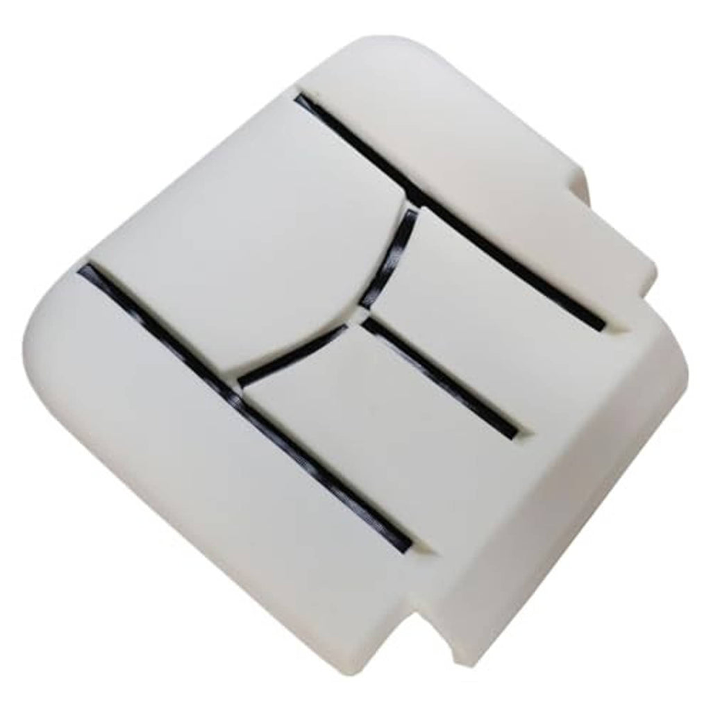White plastic clips and foam cushion insert piece for seat cover installation