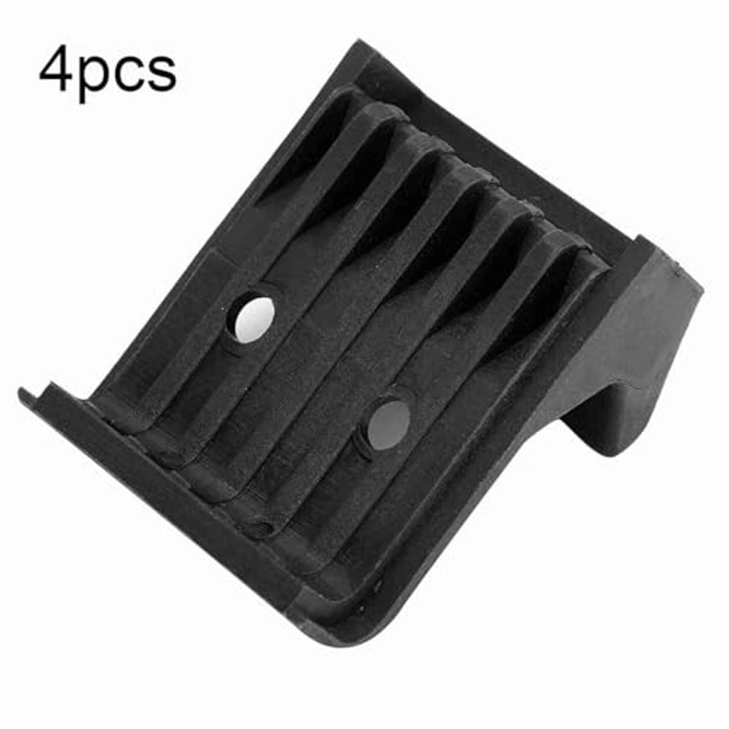 Black tire changer jaw clamp cover insert with ridged grip, two holes