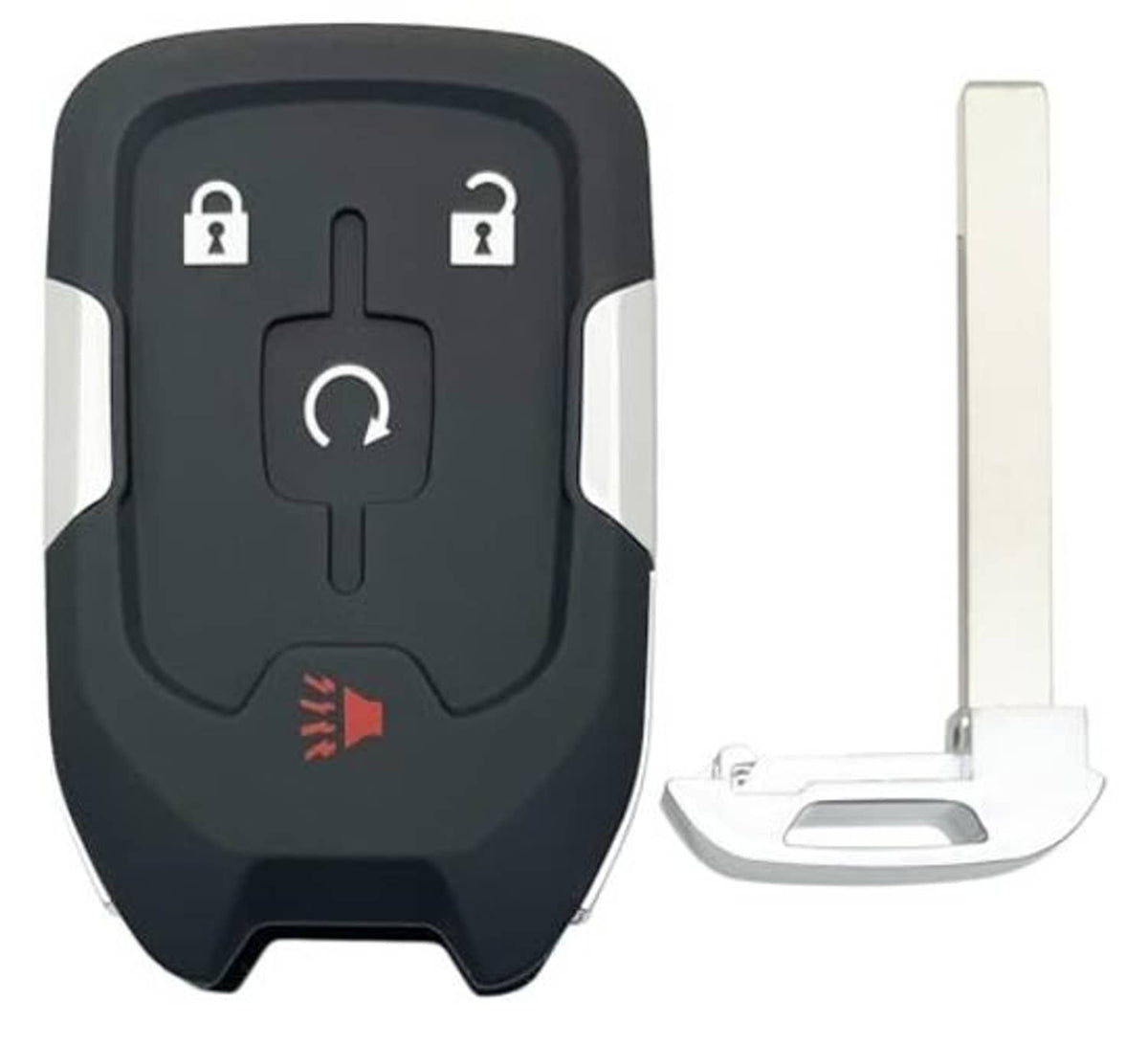 Black key fob shell case with visible lock/unlock icons and metal key blade