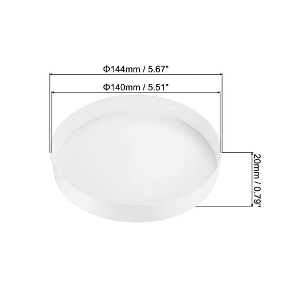 Round white PVC pipe end cap plug with 140mm ID fit (5.5 in)