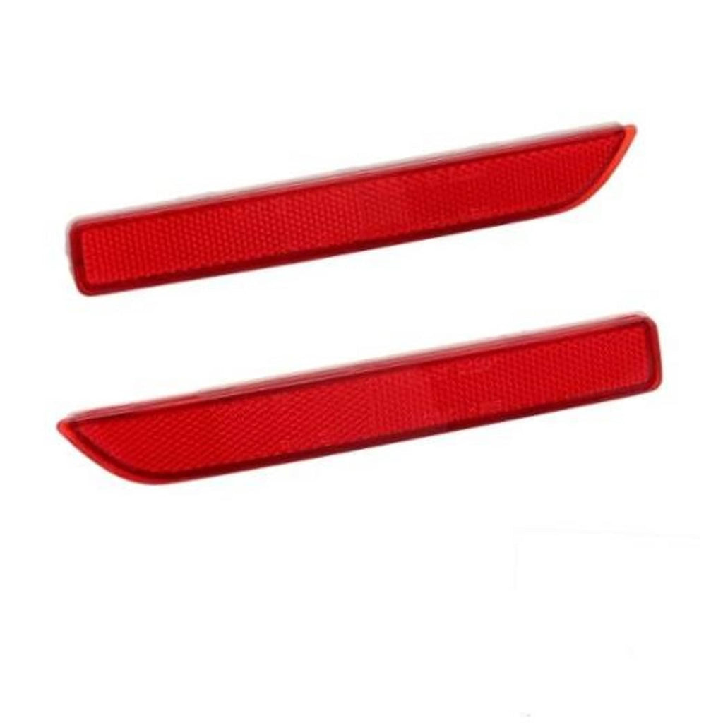 Red rear bumper reflector lenses, two-piece left and right set