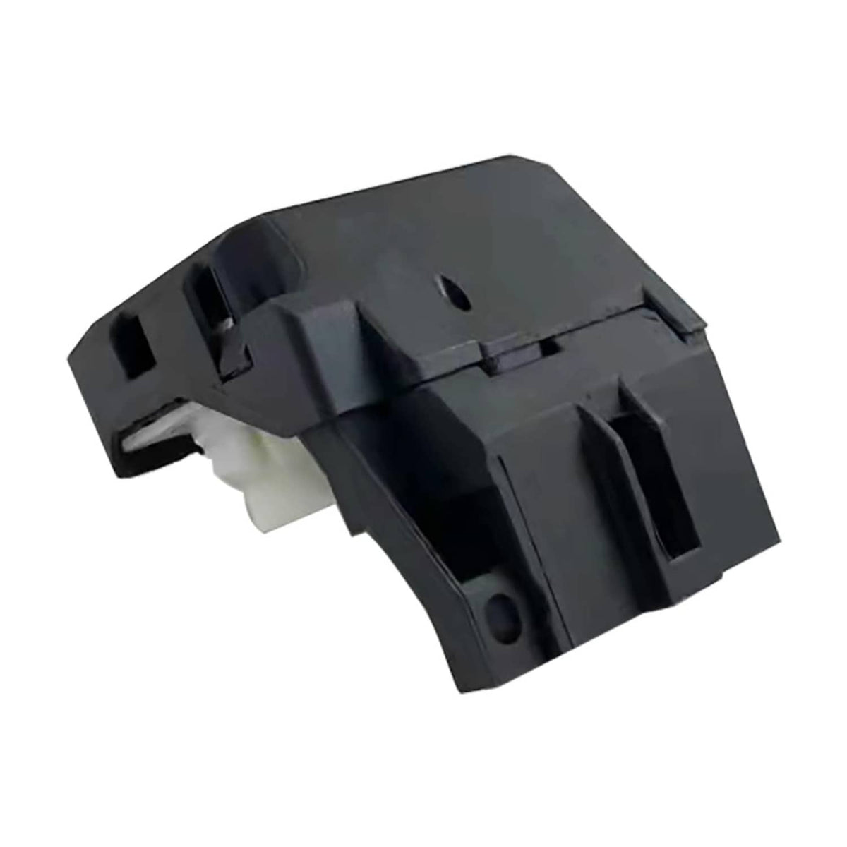 Ignition starter switch with black plastic connector bracket