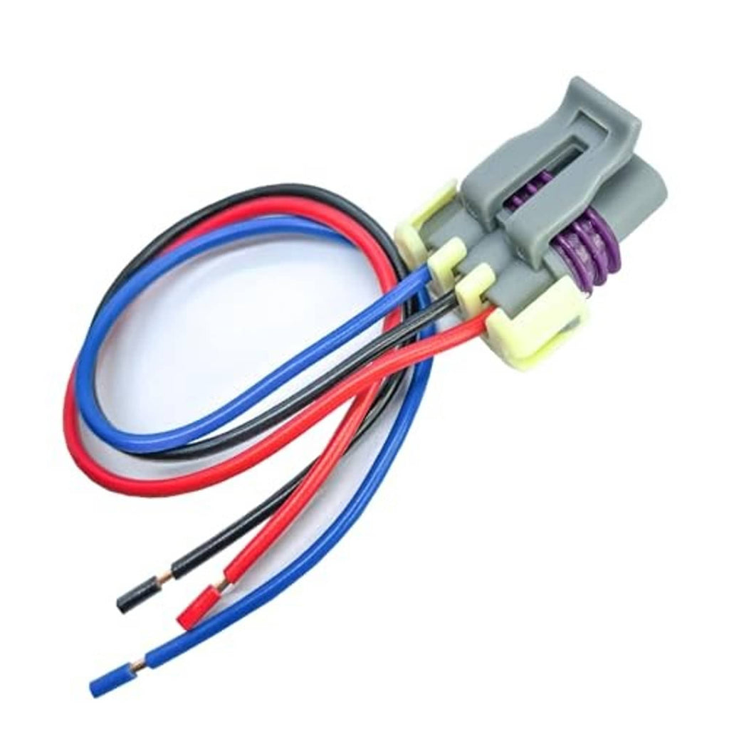 3-pin CKP connector pigtail with gray plug, purple coil, and color-coded lead wires