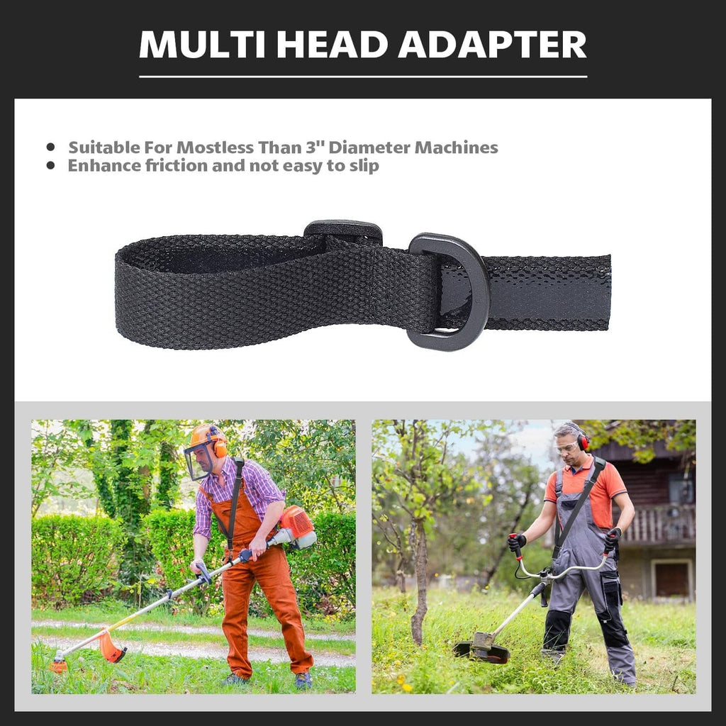 Adjustable dark gray shoulder strap with wide pad and metal ring adapter