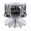 Metal UTV primary drive clutch with vented housing and central shaft opening