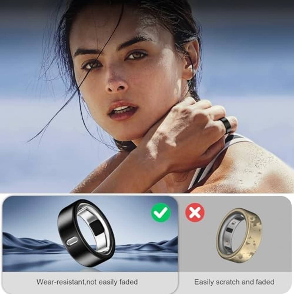 Black TPU ring cover close-up with side button opening and metal inner ring
