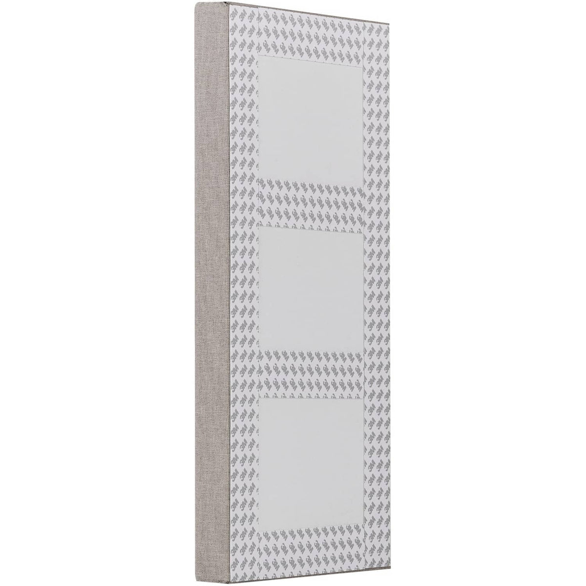 Gray self-adhesive acoustic wall panel with textured foam surface, rectangular