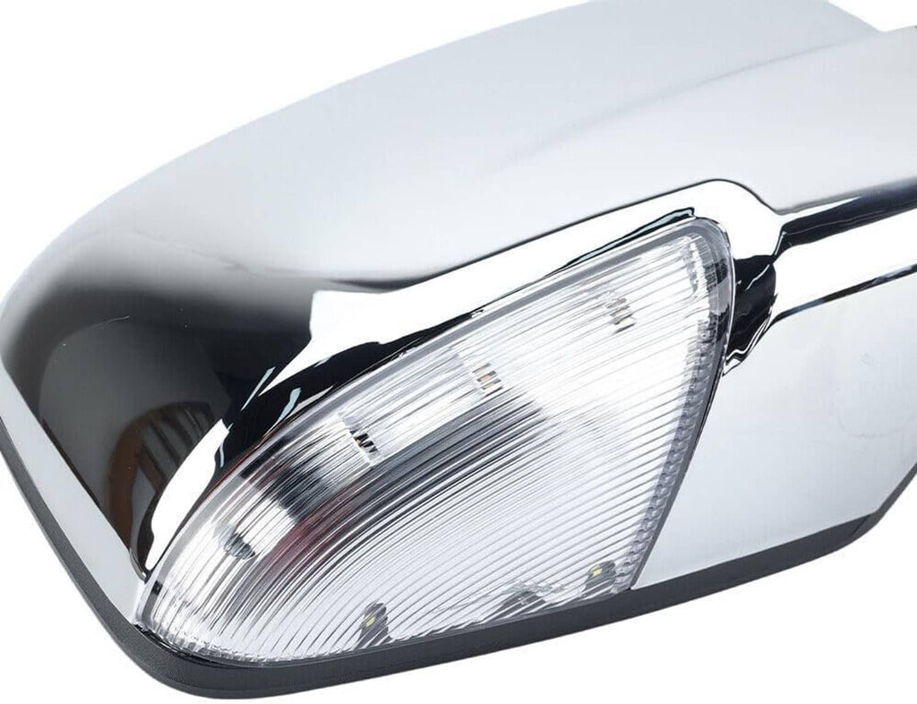 Right mirror LED turn-signal lens with chrome surround