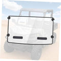 Front windshield for Polaris Ranger with clear panel and black vented frame