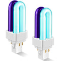 2-pack 41050 replacement bug zapper bulbs with blue and white glowing tubes
