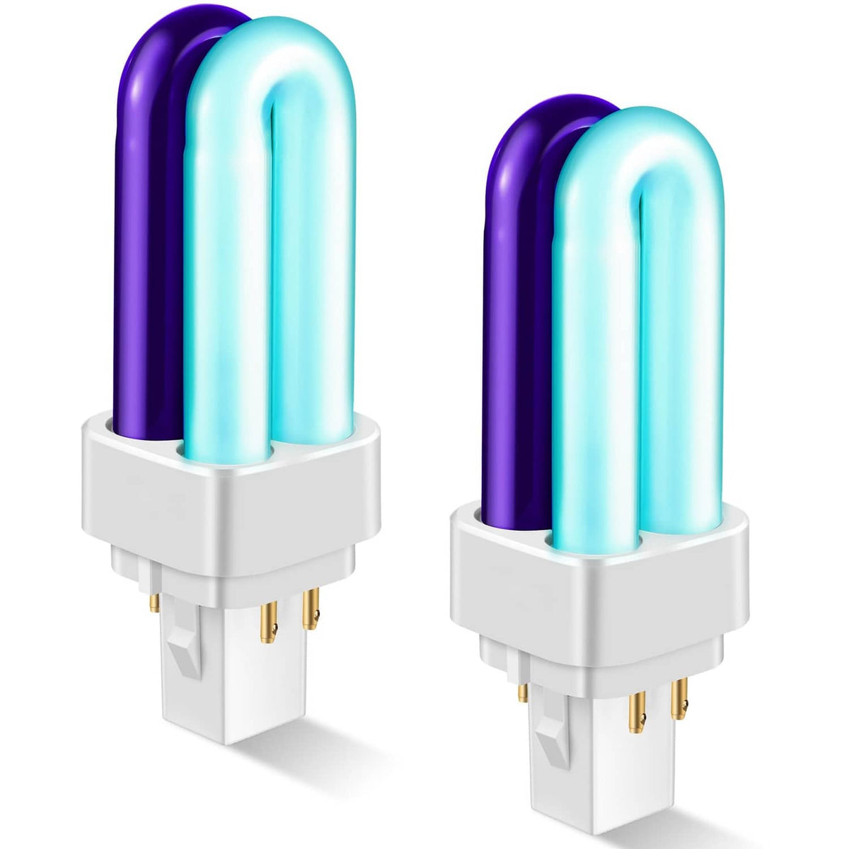 2-pack 41050 replacement bug zapper bulbs with blue and white glowing tubes