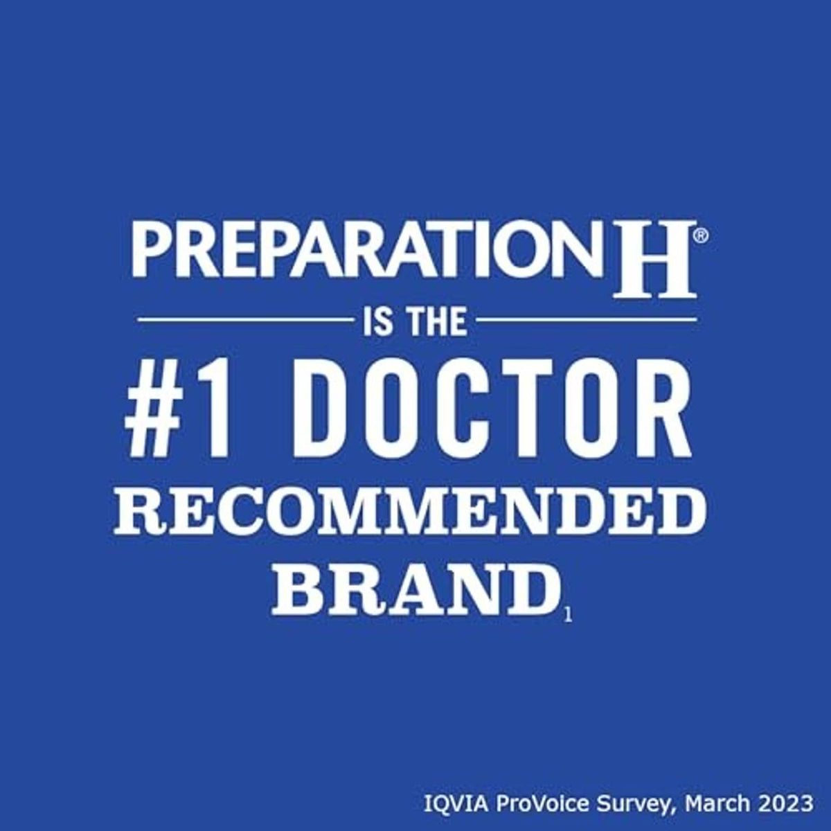#1 doctor recommended brand marketing graphic for Preparation H