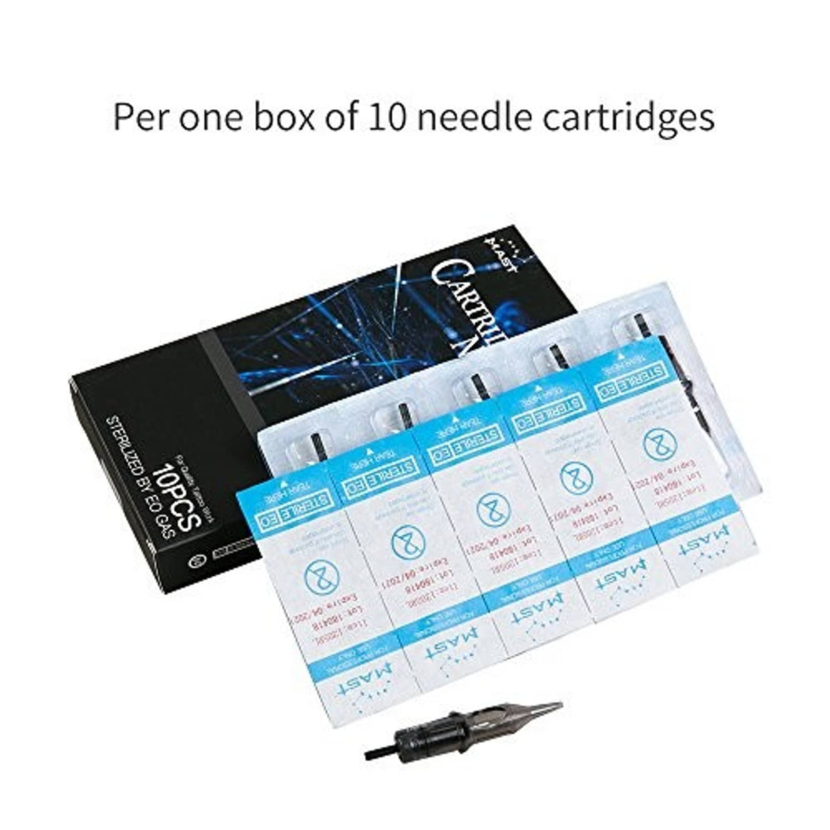 Dragonhawk Mast tattoo needle cartridge box with 10pcs packs and one cartridge