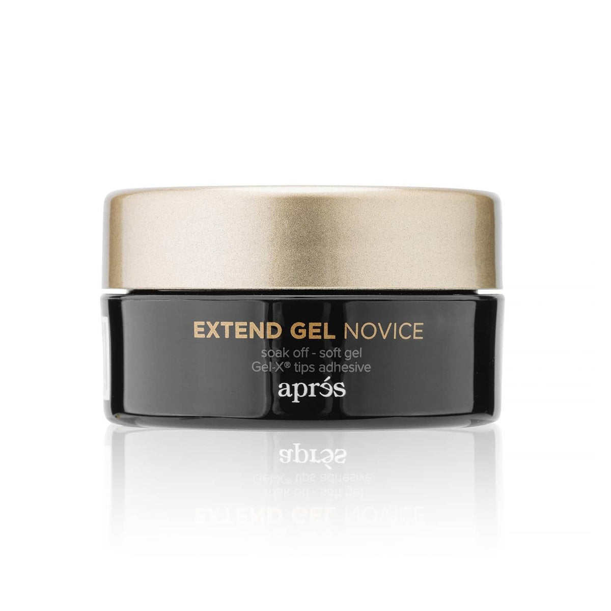 après Extend Gel Novice clear nail tips adhesive jar with gold lid
