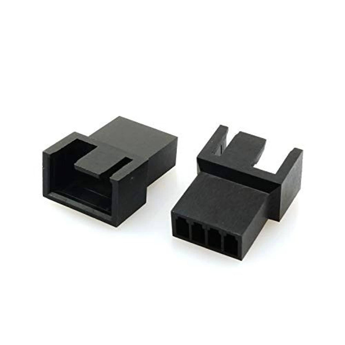 Black 4-pin PWM male fan plug connectors with exposed socket ends