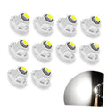 White LED wedge bulbs with yellow top, 10-pack set of compact automotive lights