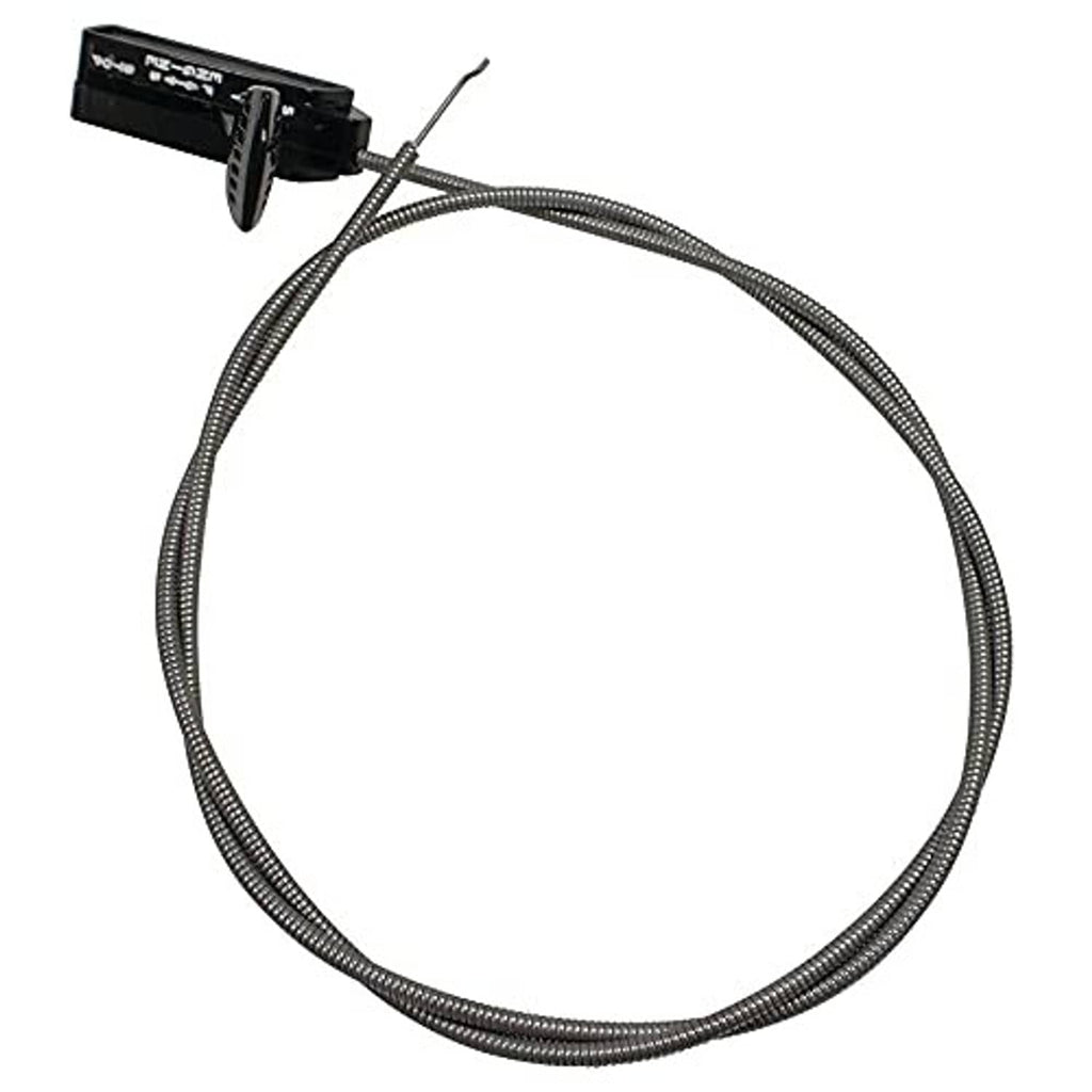 Throttle control cable with braided metal line loop and black throttle control housing