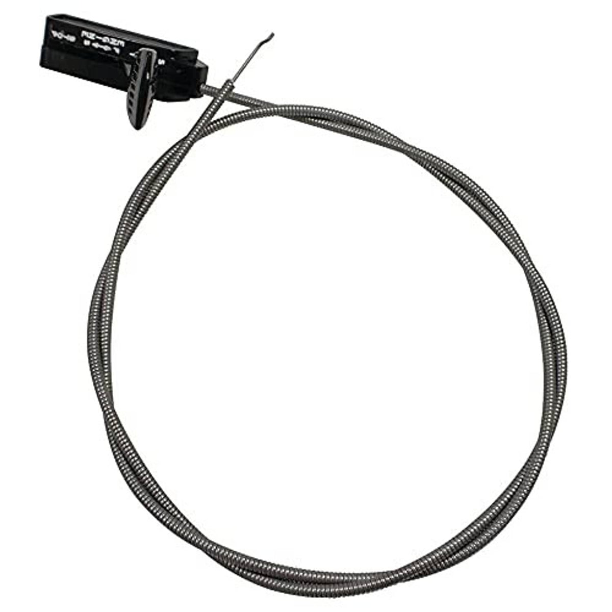 Throttle control cable with braided metal line loop and black throttle control housing