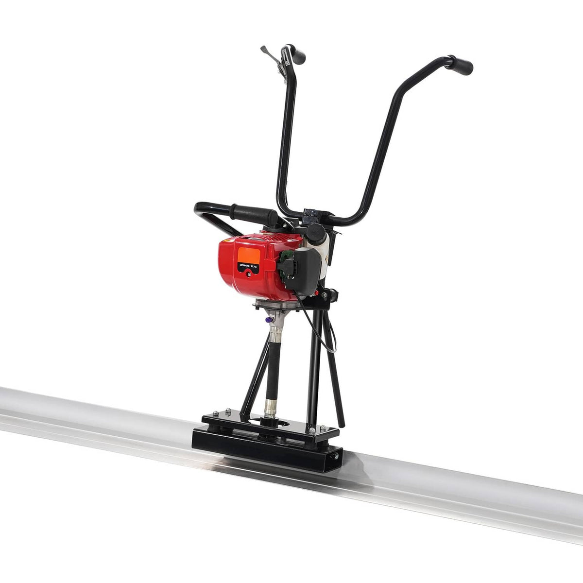 Gas concrete finishing screed power float with 8 ft blade and upright control handles