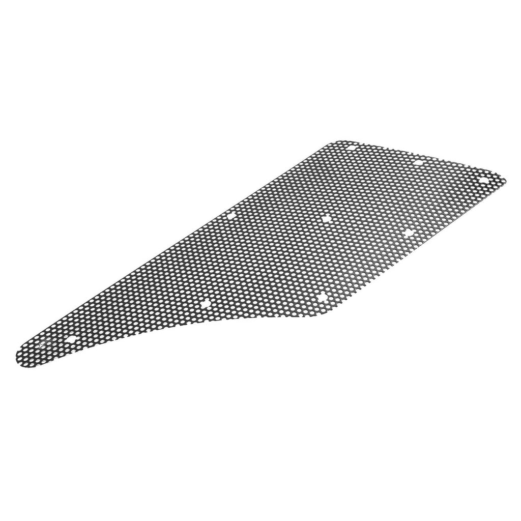Steel hood side screen mesh panel, elongated with perforated dot openings