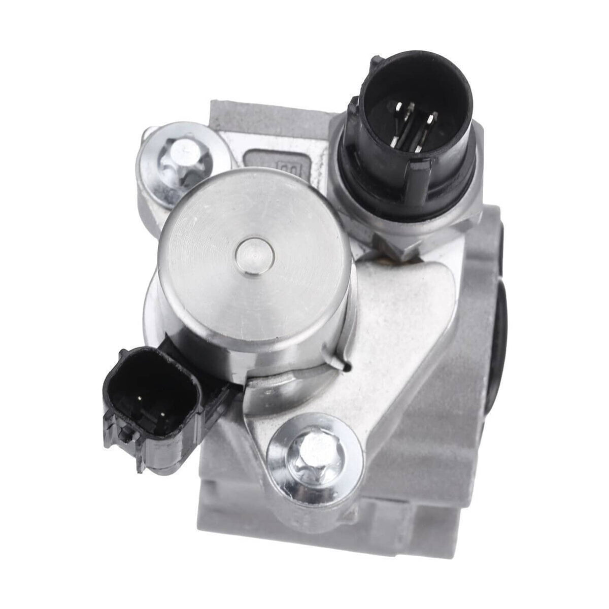 Solenoid spool valve with electrical connector and mounting plate