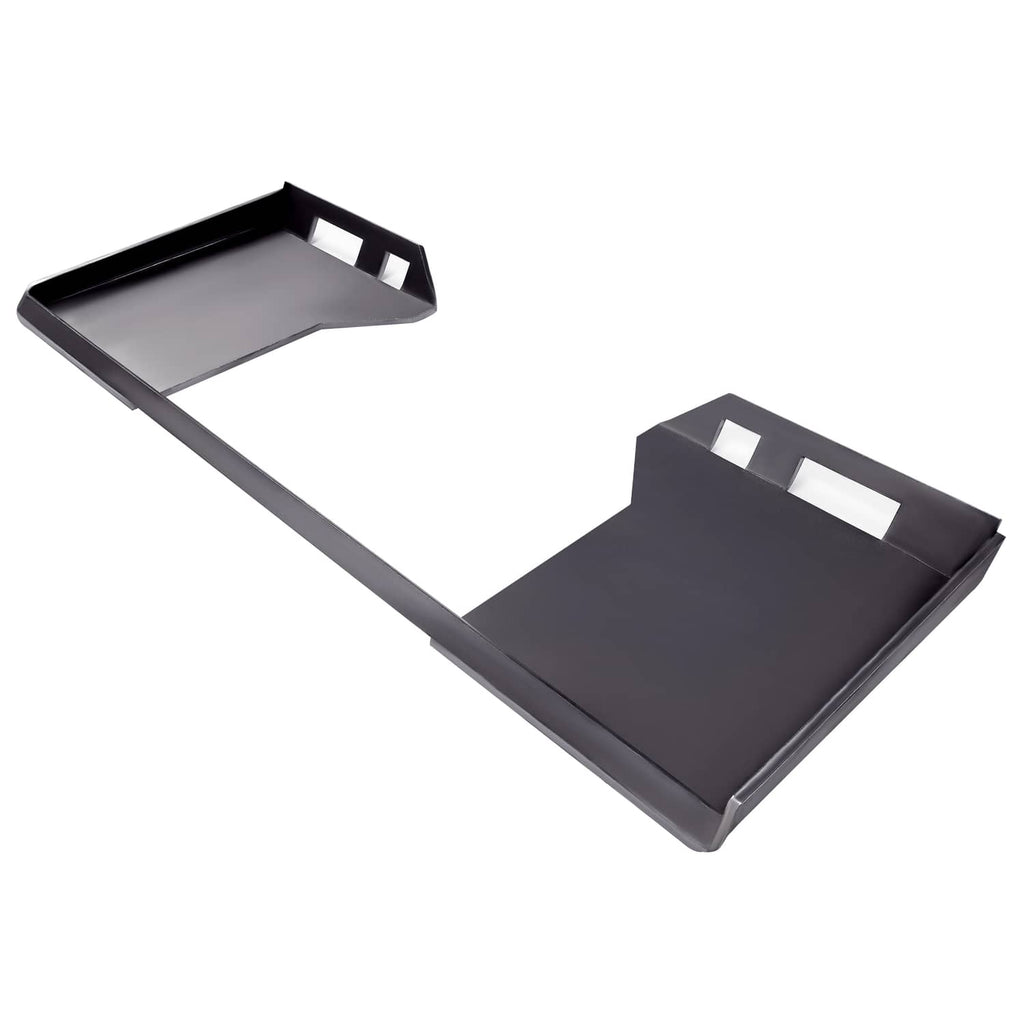 Hollow mount plate adapter with two U-shaped brackets and rectangular attachment cutouts
