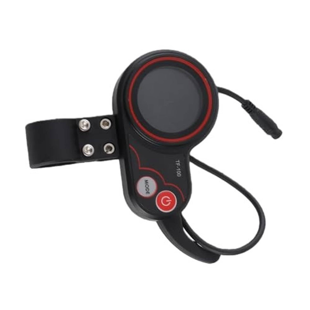 Electric scooter thumb throttle with round speedometer display and thumb control buttons