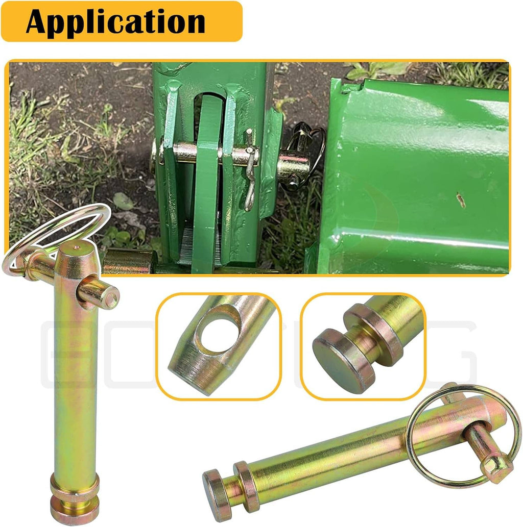 Quick hitch bushing adapter with link pin and lync pin ring for hitch attachment