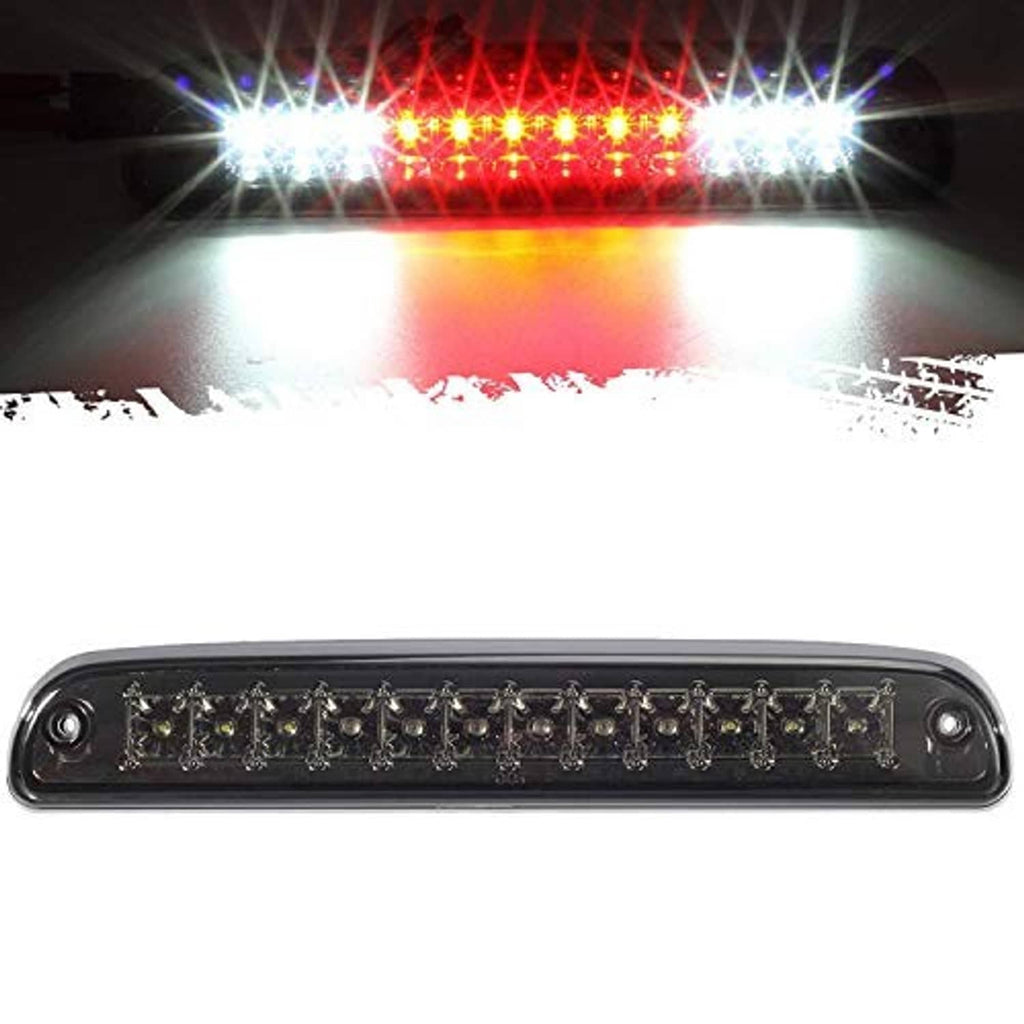 LED third brake light bar with chrome housing and smoke lens, unlit