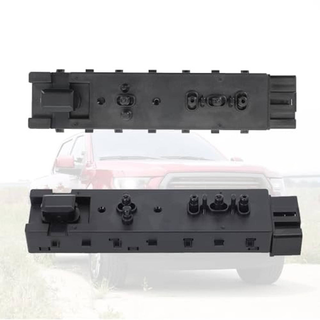 Electric seat control module housing, dark gray ABS plastic with side ports