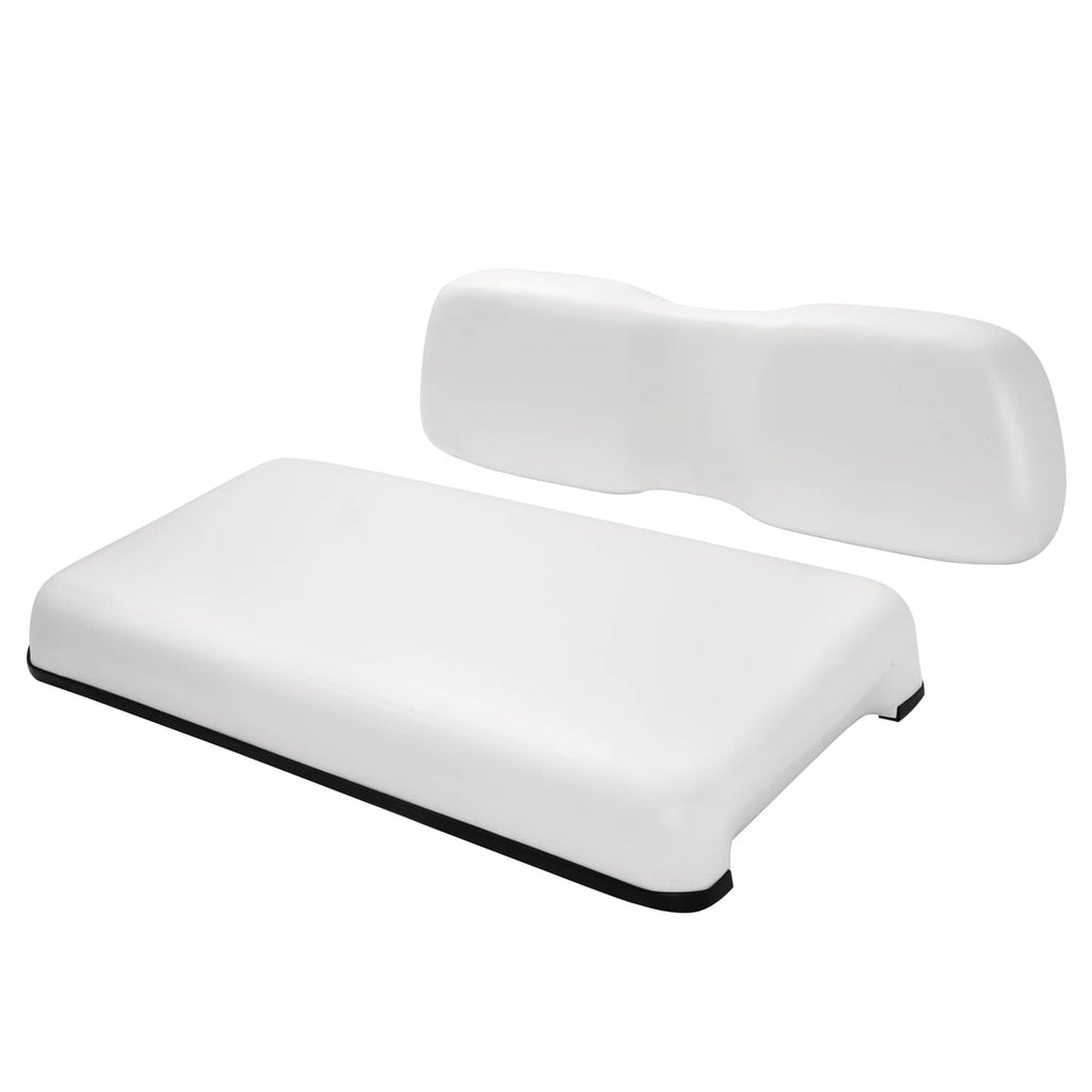 White seat bottom cushion with contoured seat backrest cushion