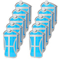 10-pack white plug-in refill cartridges with blue window, stack view