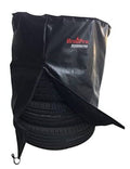 Black waterproof tire cover with BrotiPro Accessories logo and side opening flap