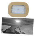Beige dome LED car ceiling light with bright white glow