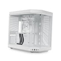 Snow white PC case with panoramic glass side panels and front window