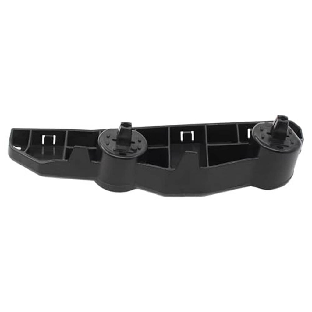 Front bumper bracket retainer, black plastic, top view with two round mounting posts