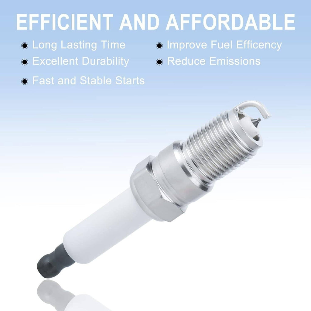 Spark plug with white ceramic insulator and ribbed metal shell