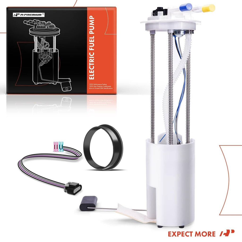 Electric fuel pump module kit with wiring harness, float/sender, and mounting ring