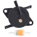 Fuel pump diaphragm with two hose ports, mounting bracket, and mesh screen