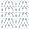 Mini aluminum spring clip carabiners, shiny metal hooks, bulk set of 100