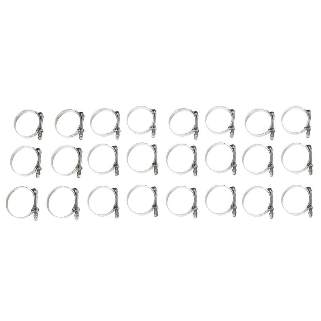Chrome hose clamp rings kit, multiple adjustable clamps