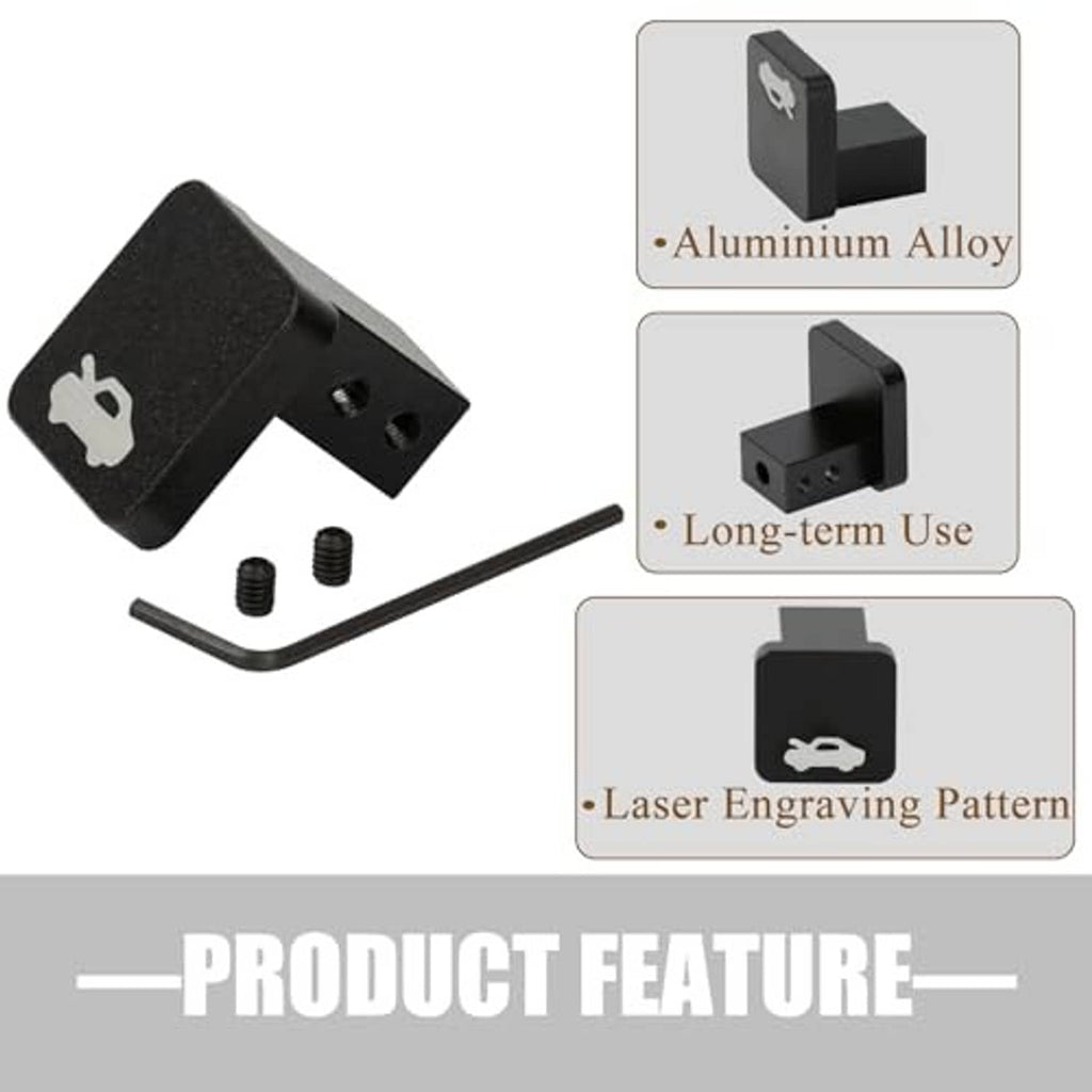 Black aluminum hood latch release handle cable repair kit with screws and hex key