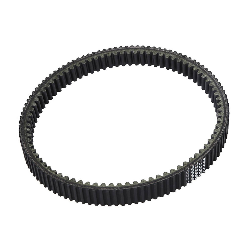 Replacement drive belt loop, black ribbed teeth, inner grooves and side markings