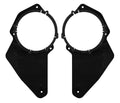 Black car speaker adapter brackets with circular mounting rings