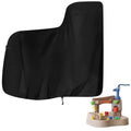 Black water table cover with pump cutout and adjustable drawstring